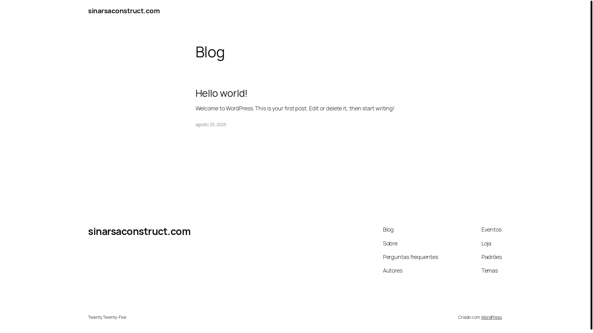 website screenshot of https://sinarsaconstruct.com/