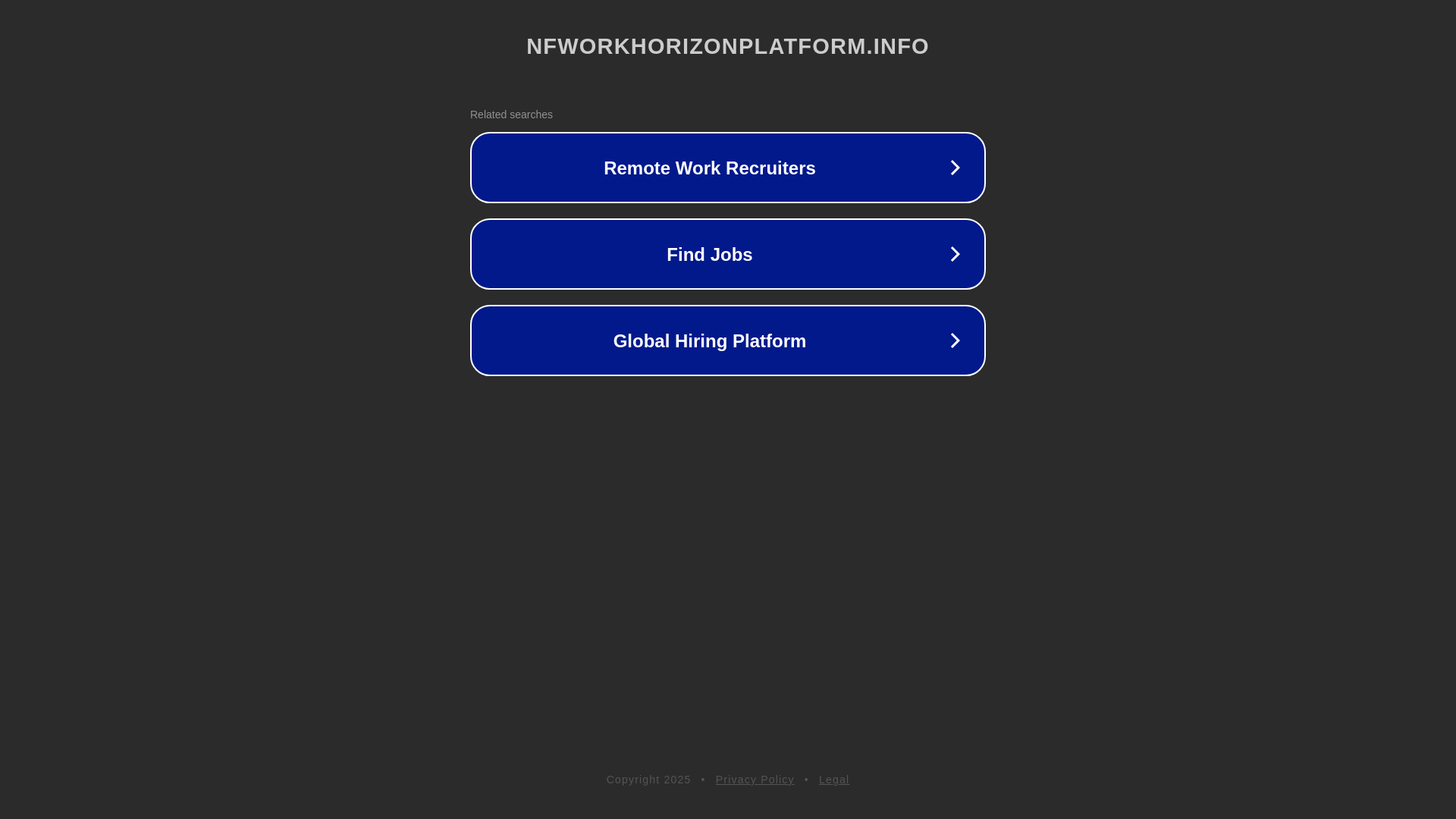 website screenshot of https://nfworkhorizonplatform.info/