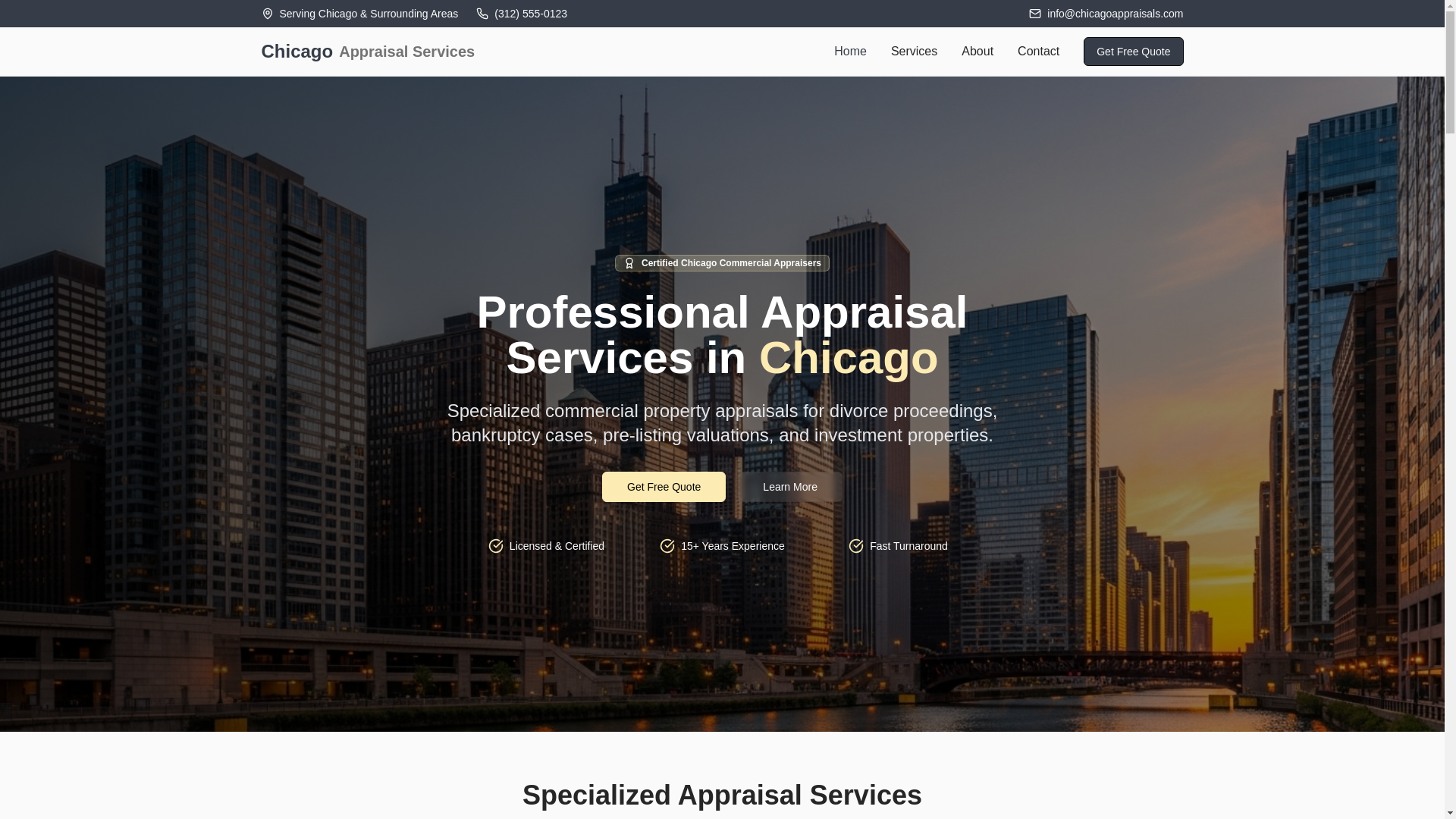 website screenshot of https://tykeappraisal.com/