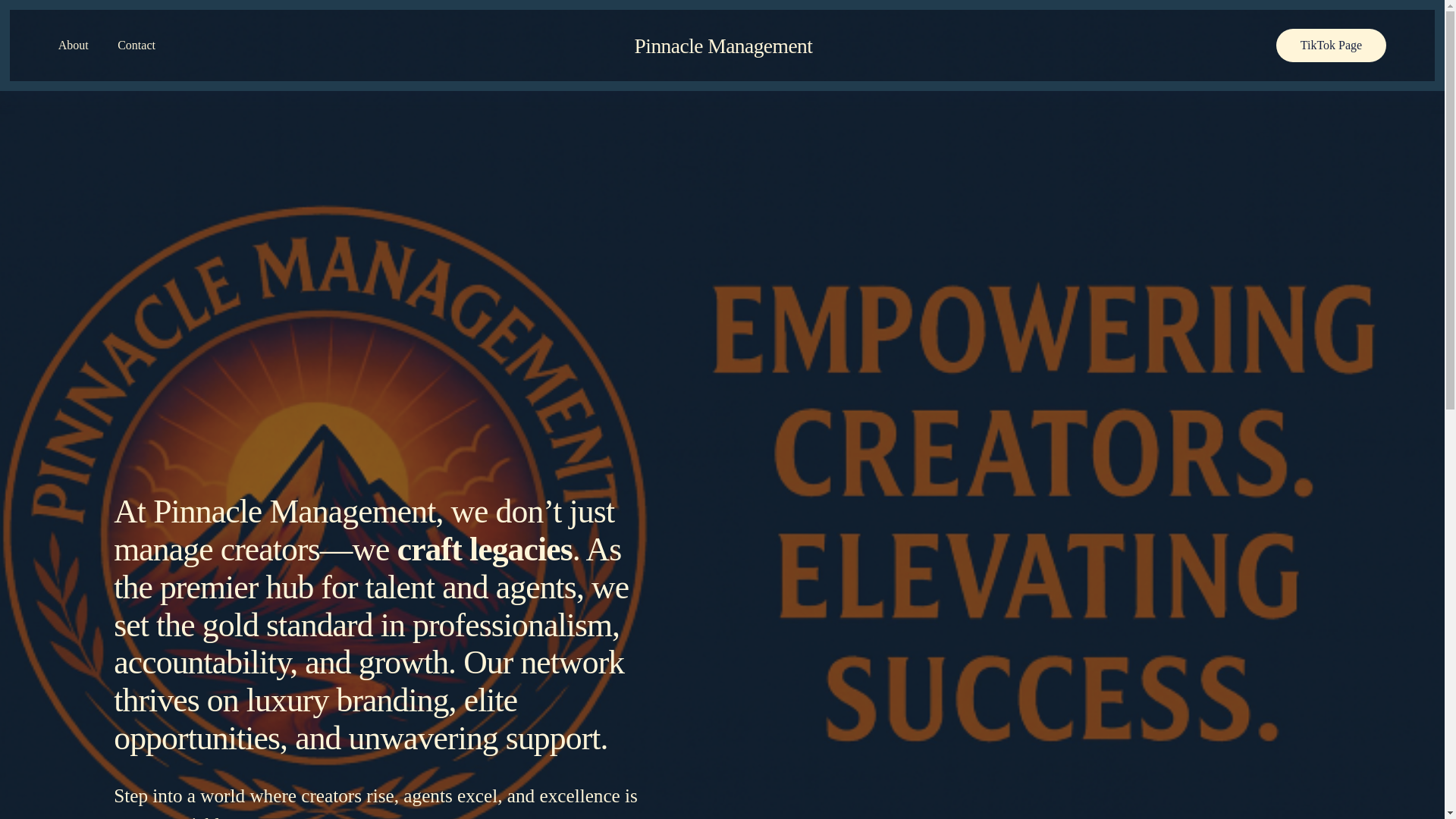 website screenshot of https://pinnaclemanagement.live/