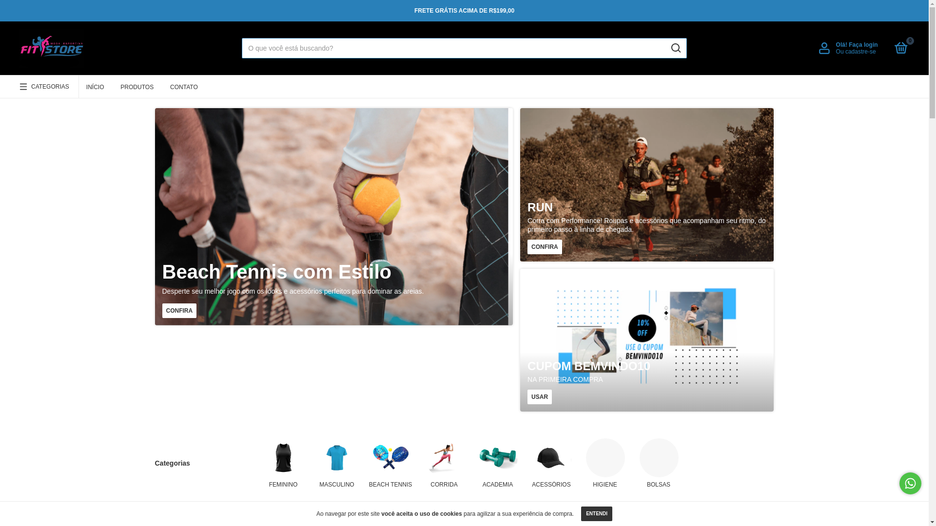 website screenshot of https://fitstoremodaesportiva.com.br/