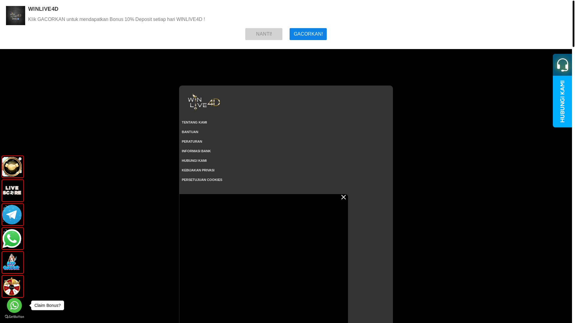 website screenshot of https://winlive4dsite.com/