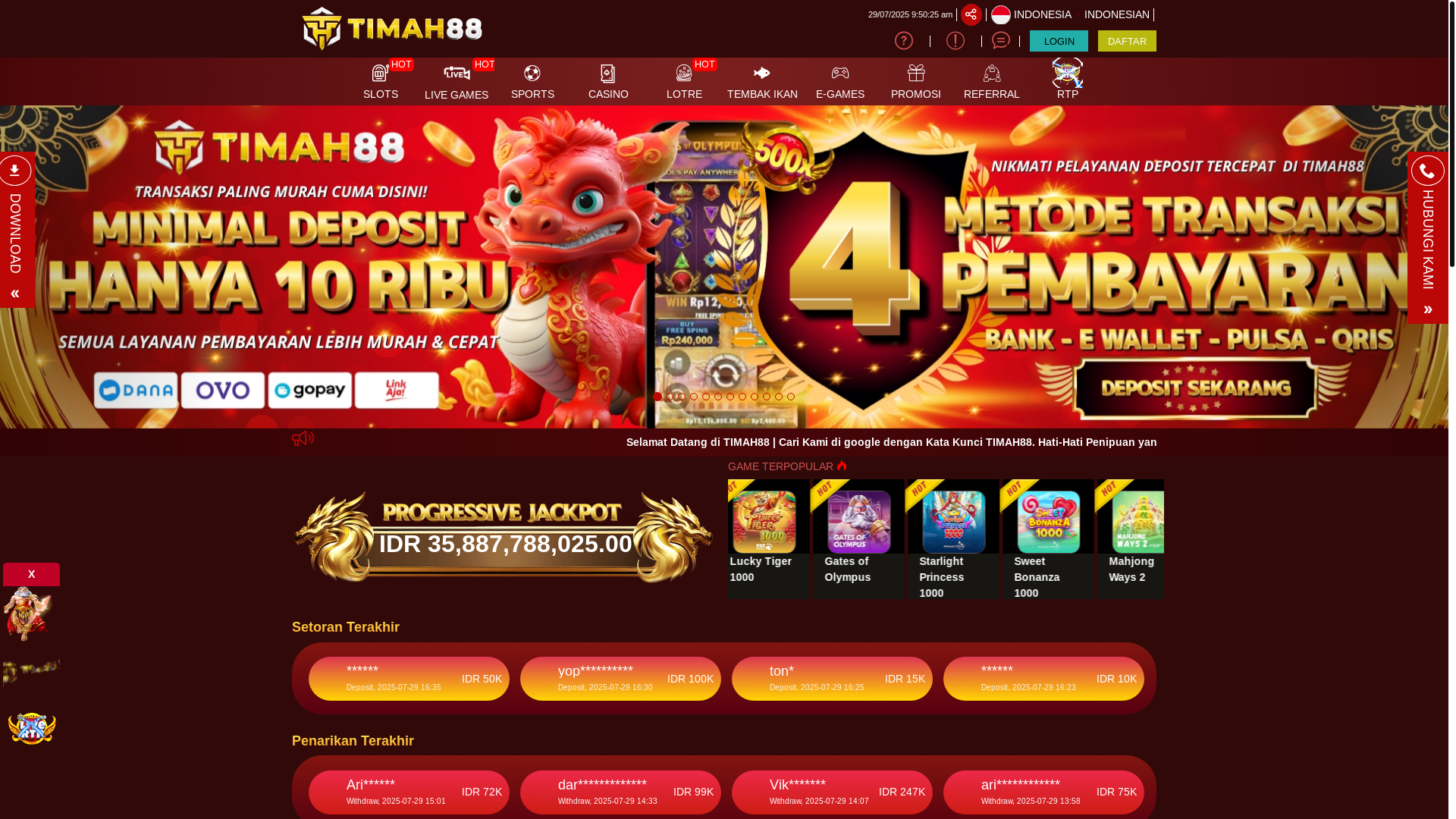 website screenshot of https://th88titan.store/
