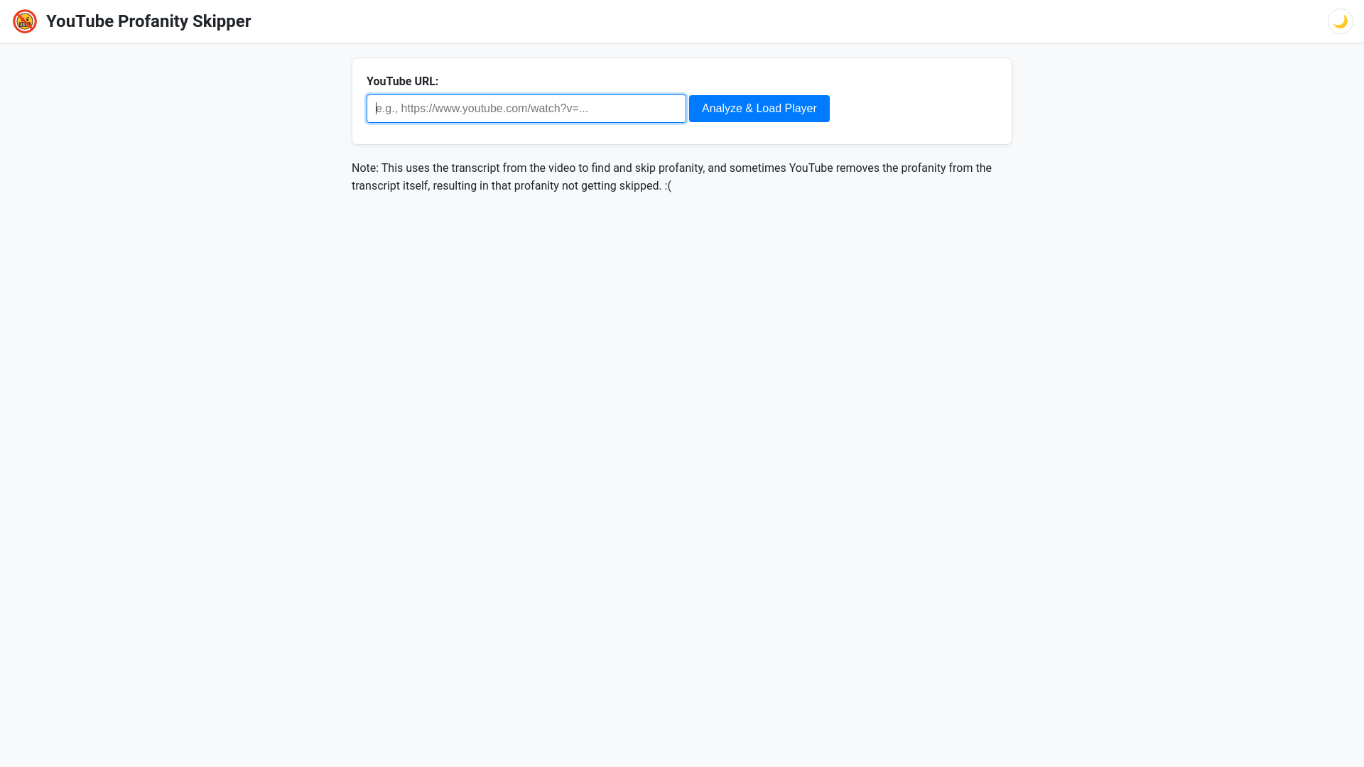 website screenshot of https://noswearplayer.pages.dev/