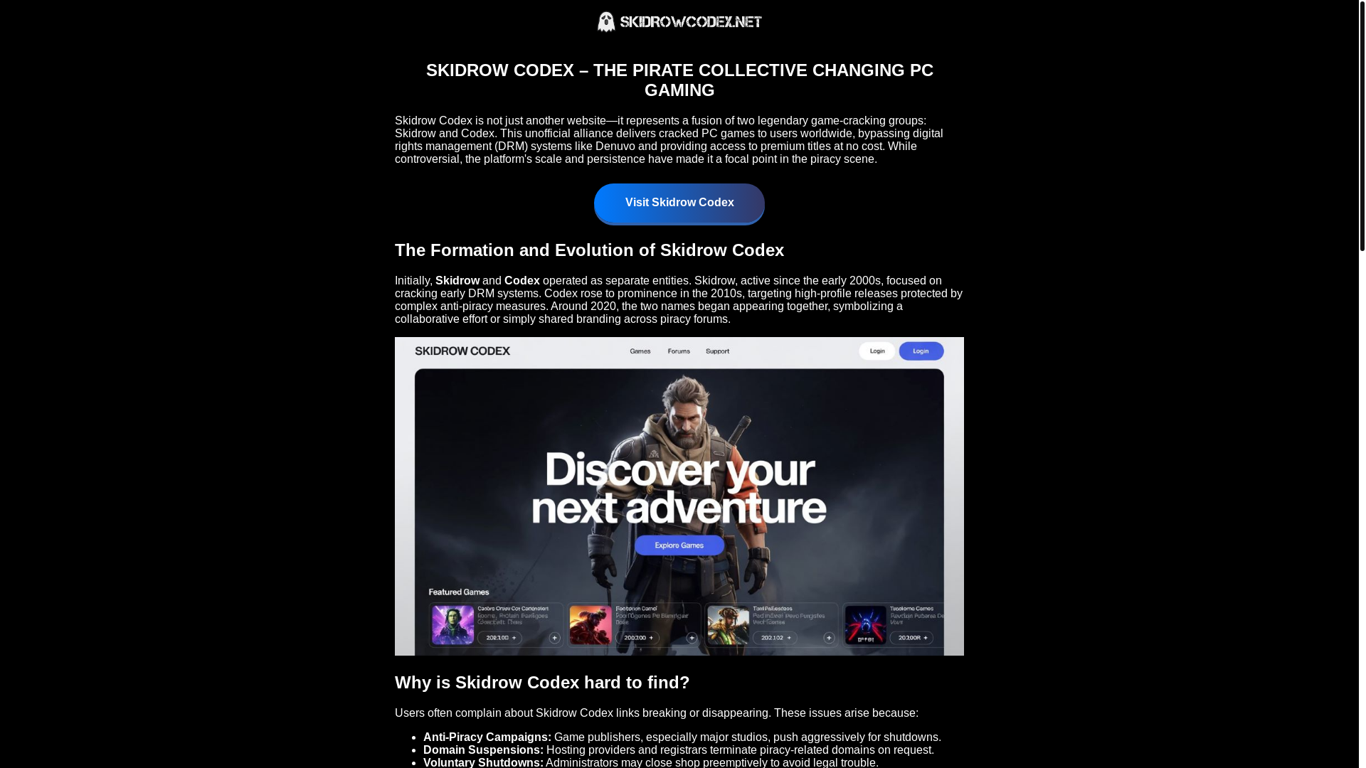 website screenshot of https://skidrowcodex.cfd/