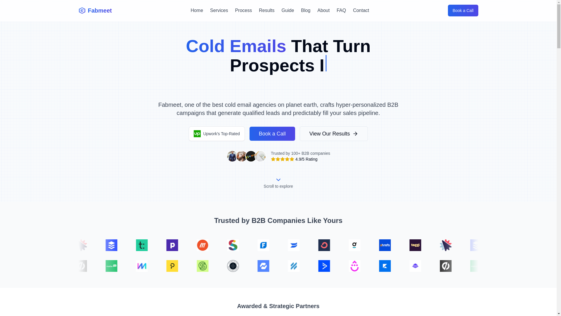 website screenshot of https://fabmeet.online/