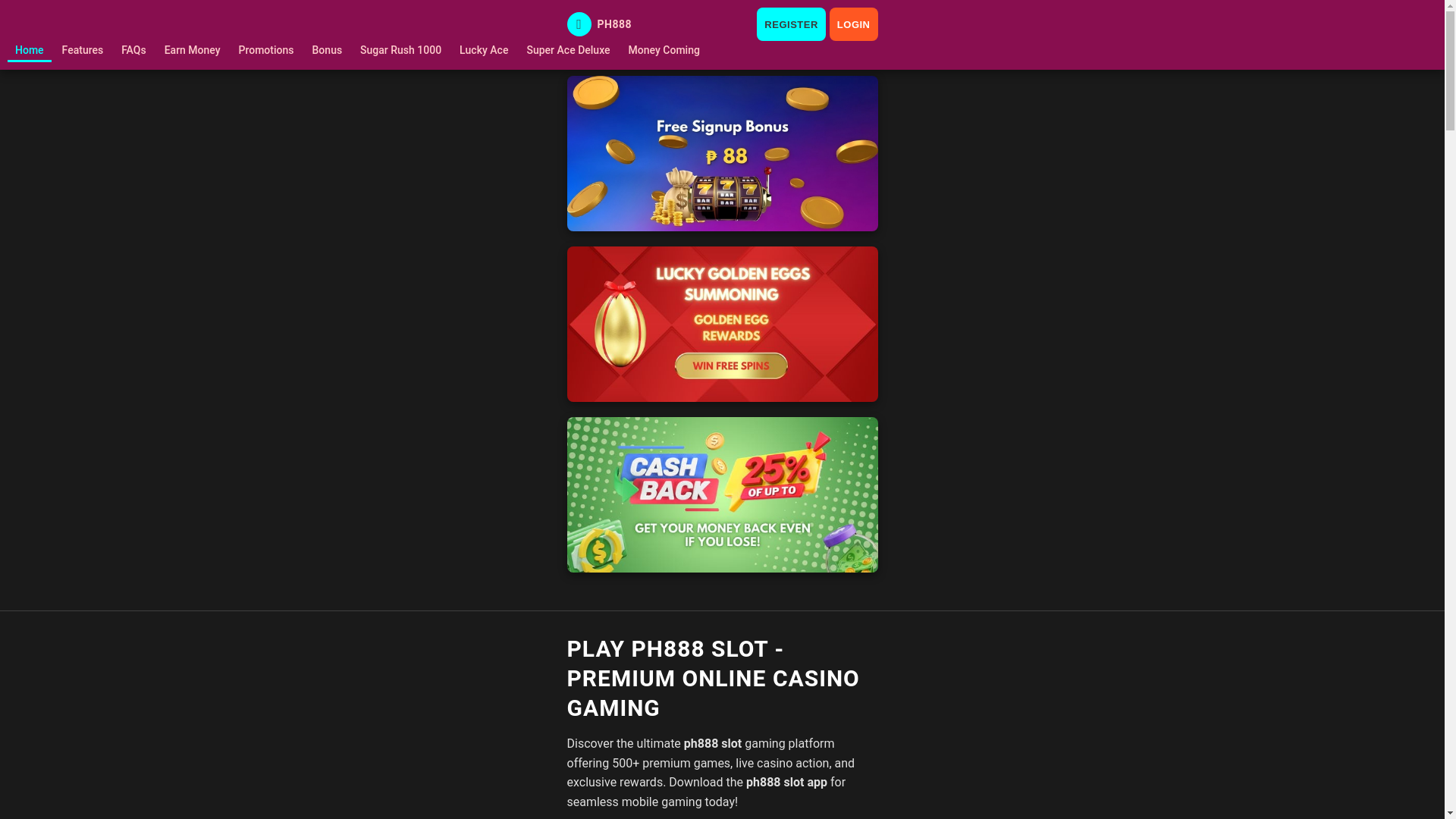 website screenshot of https://ph888slot.click/