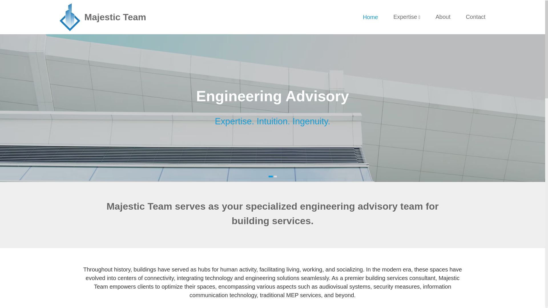 website screenshot of https://majestic-team.com/