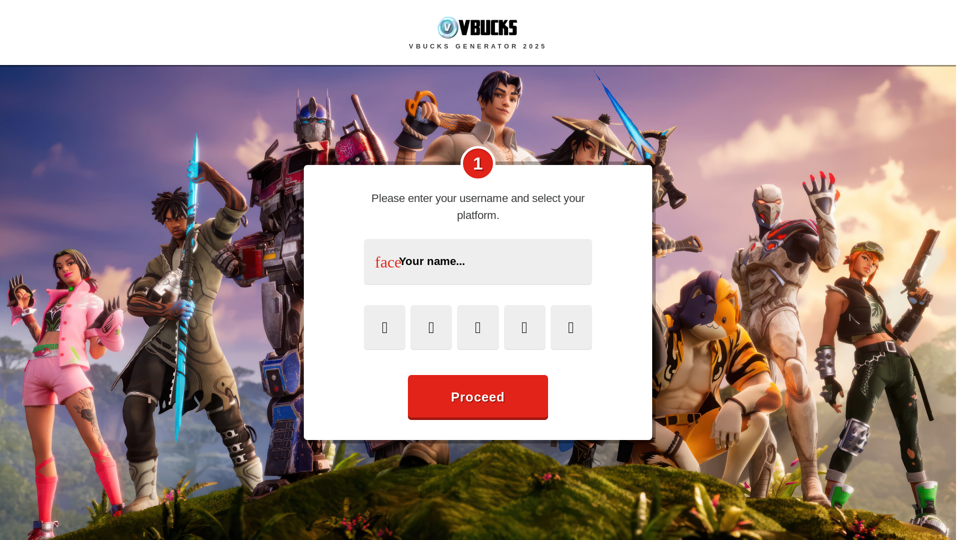website screenshot of https://v-bucks-free-generator.pages.dev/