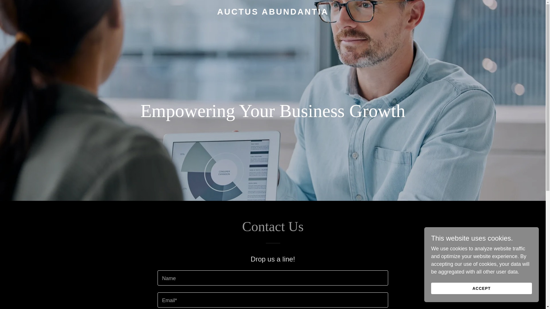 website screenshot of https://auctusabundantia.com.au/