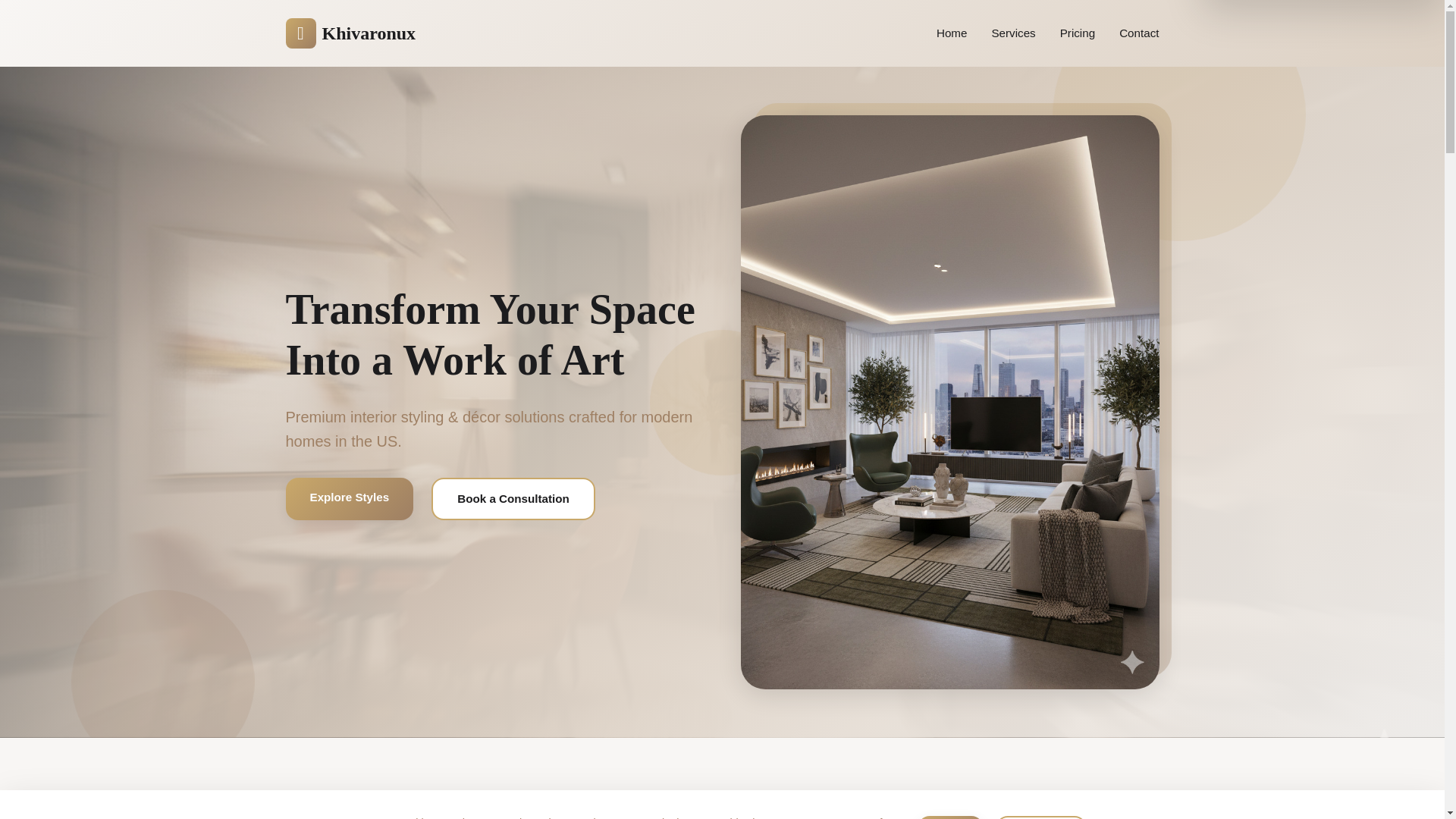 website screenshot of https://khivaronux.world/