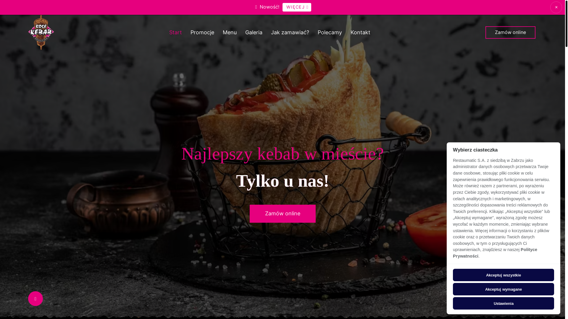 website screenshot of https://rosekebabwyrzysk.pl/
