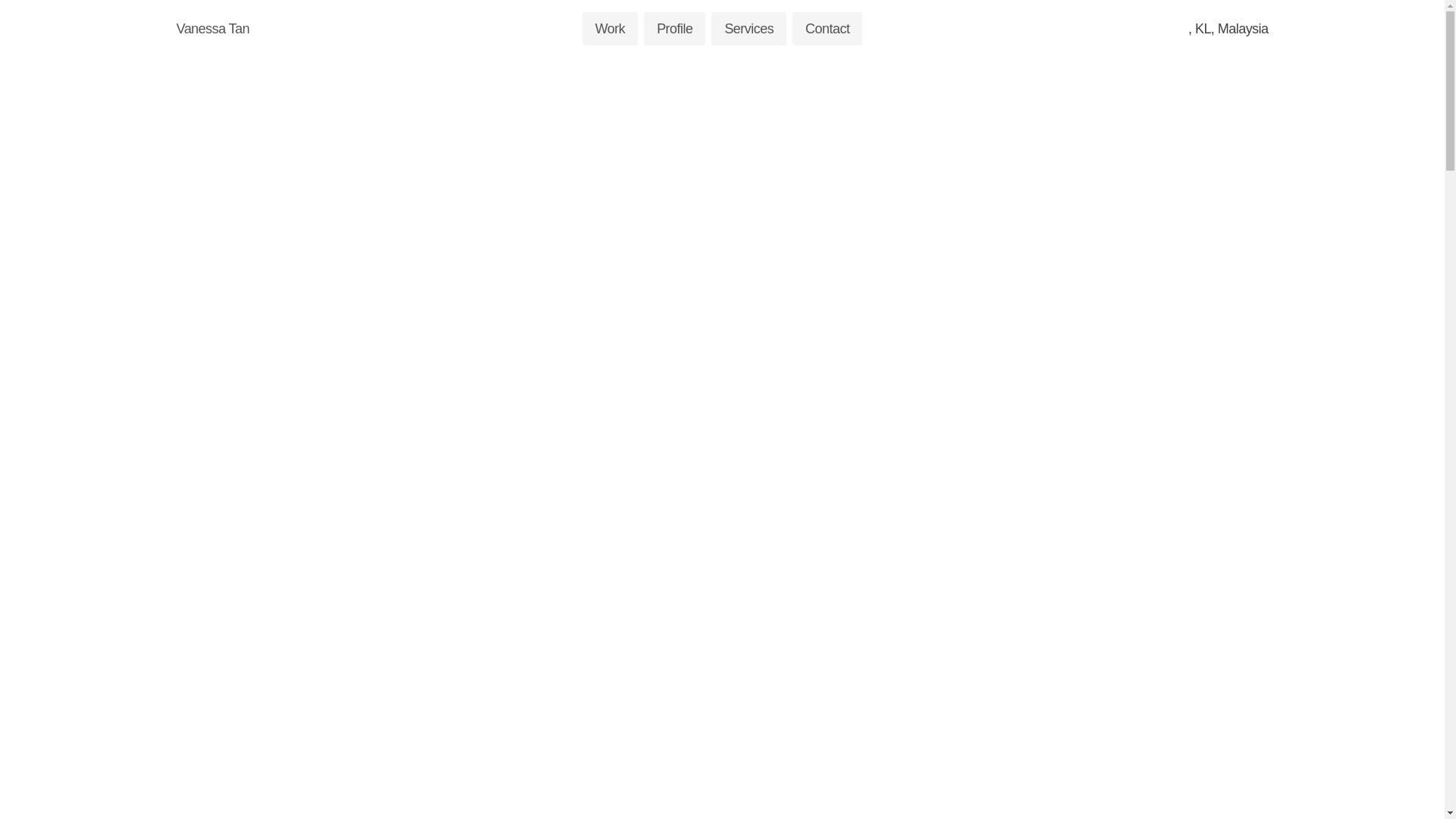 website screenshot of https://vanessatan.design/