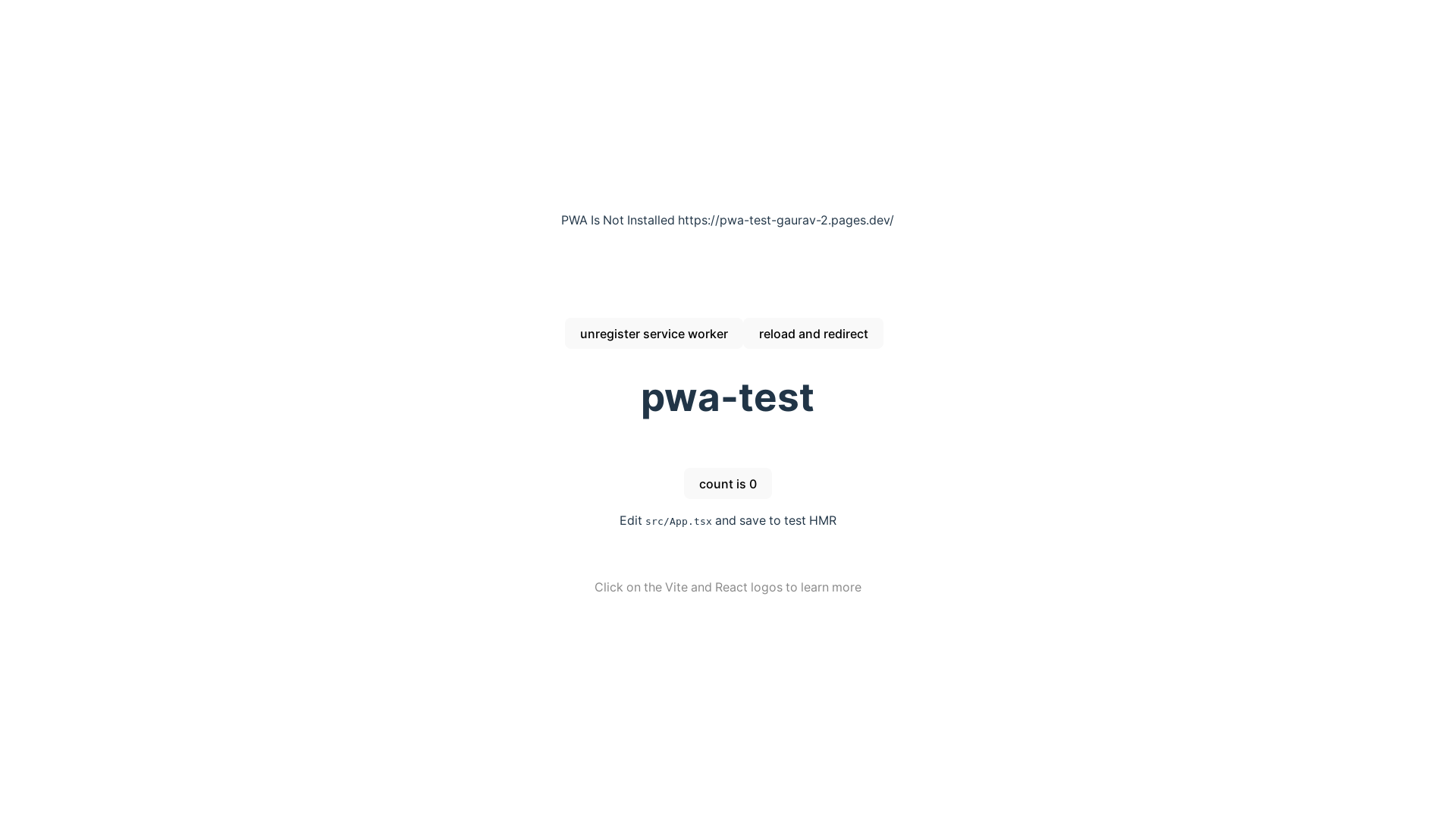website screenshot of https://pwa-test-gaurav-2.pages.dev/
