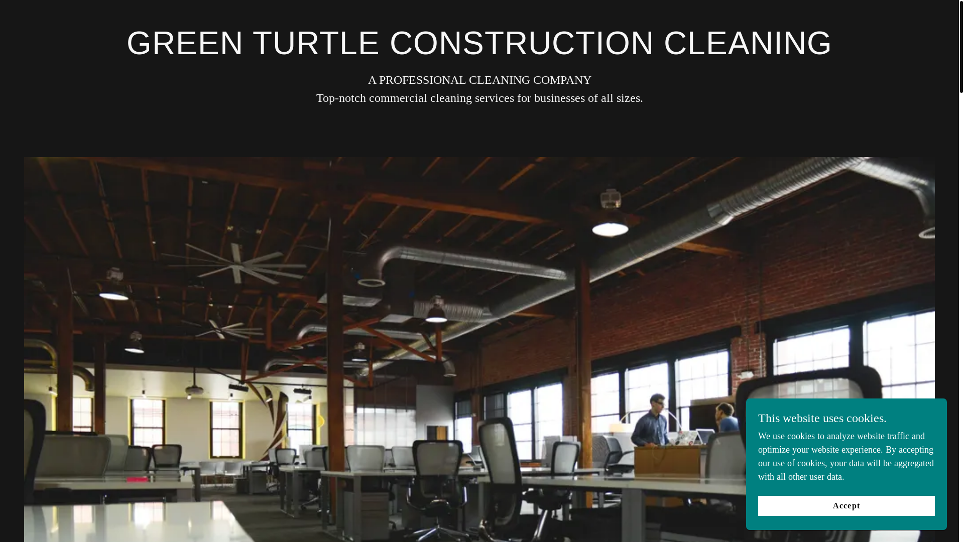 website screenshot of https://greenturtleconstructioncleaning.com/