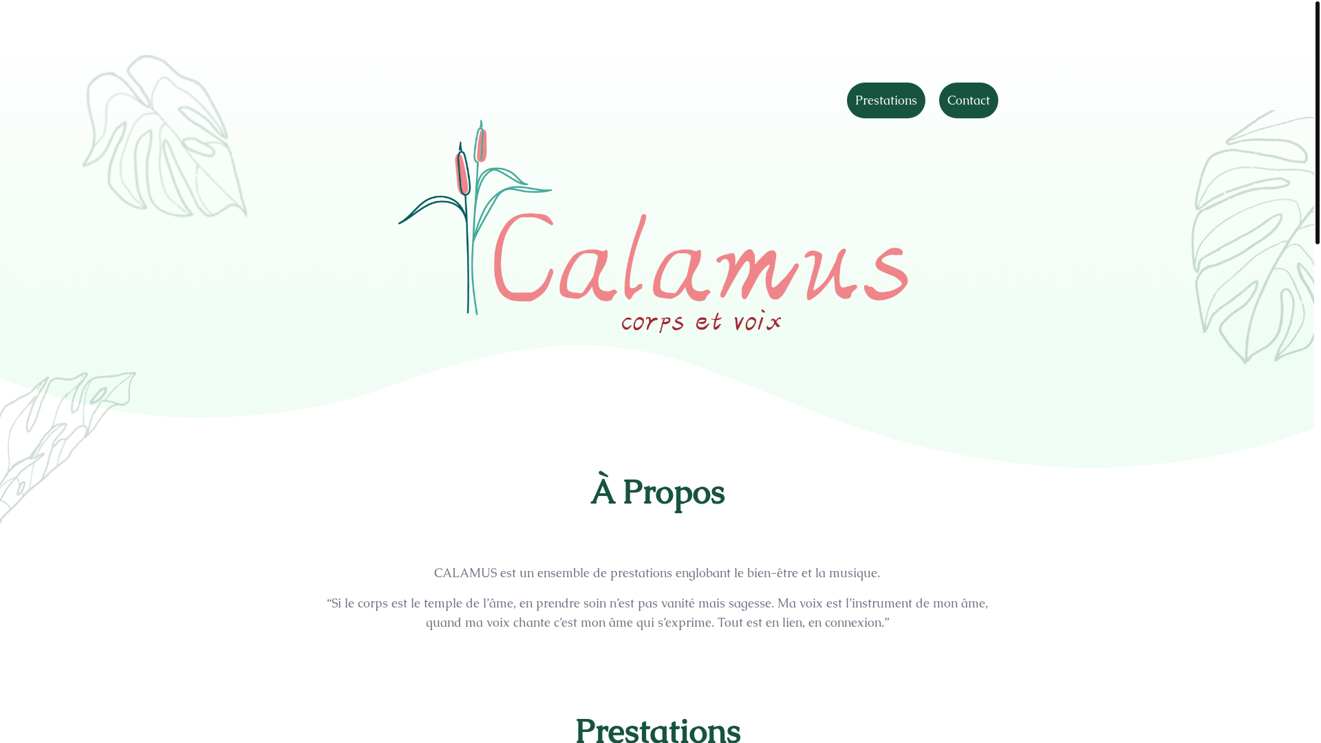 website screenshot of https://calamus-be.pages.dev/