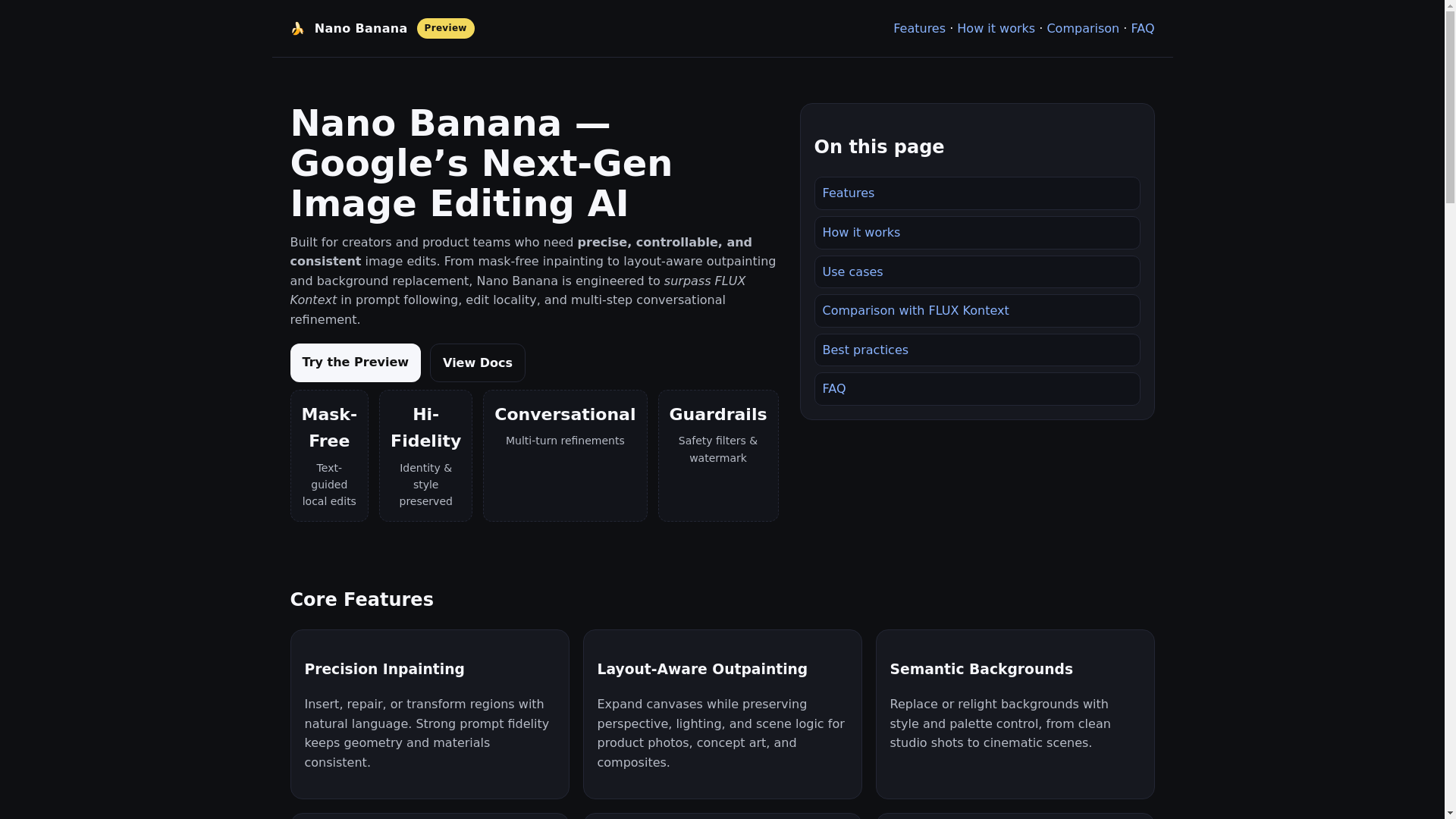website screenshot of https://nanobanana.pages.dev/