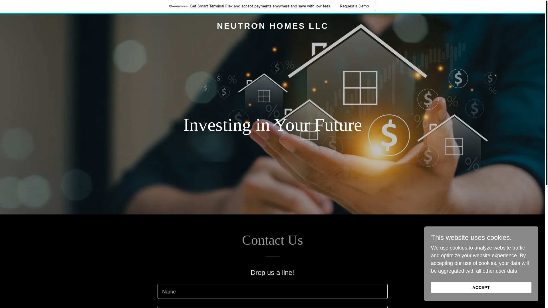 website screenshot of https://neutronhomesllc.com/