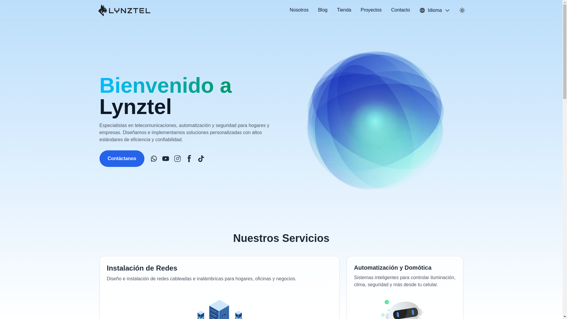 website screenshot of https://lynztel-website.pages.dev/