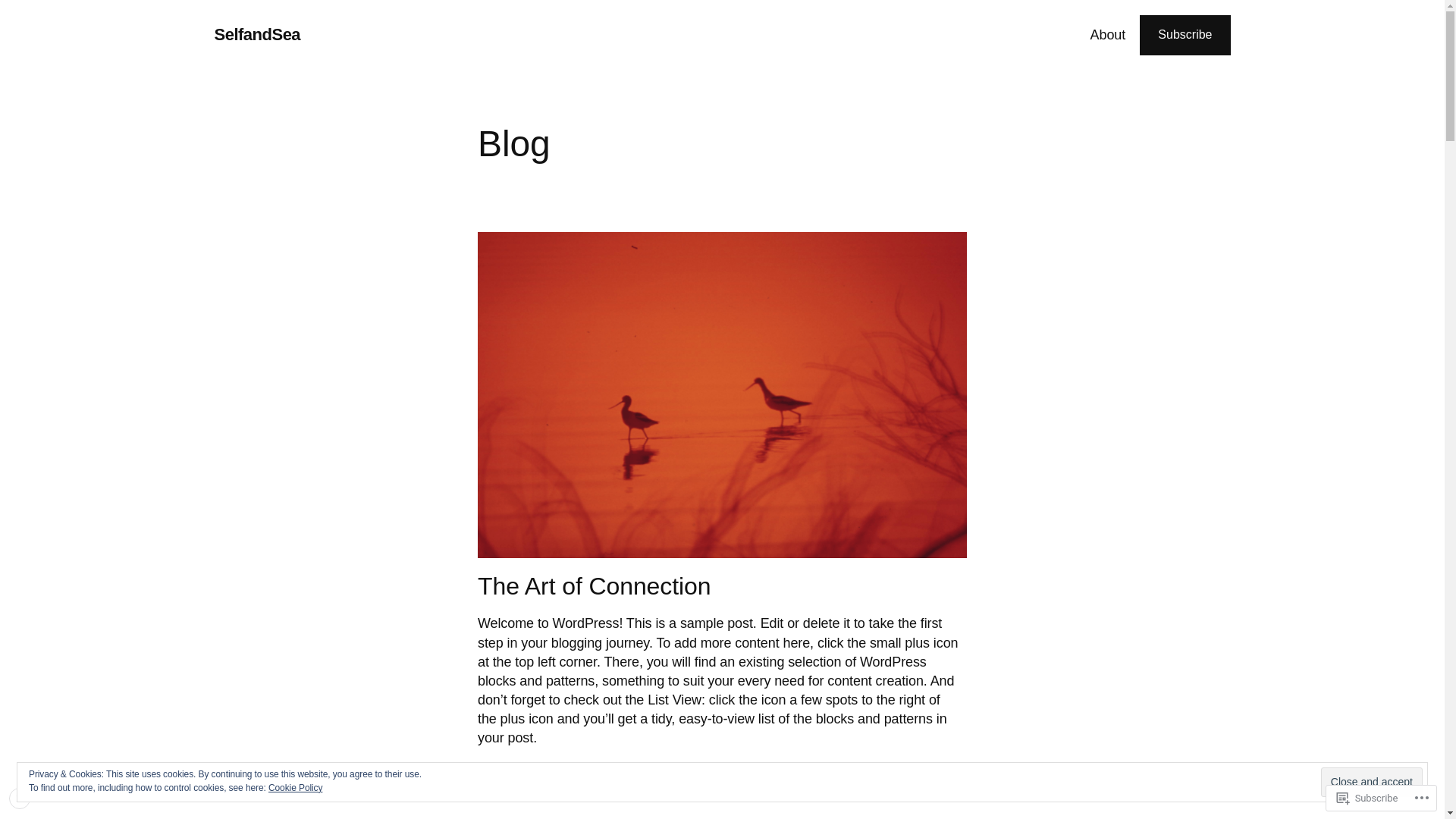 website screenshot of https://selfandsea.blog/