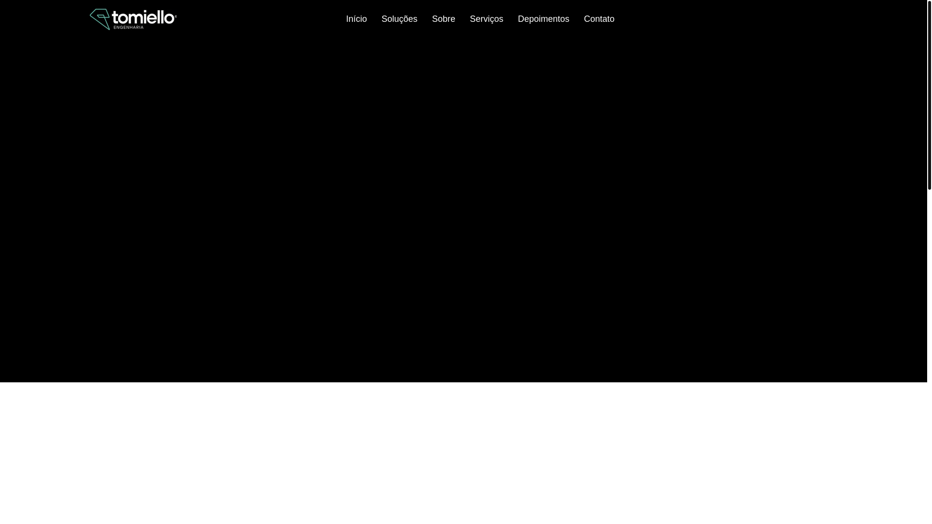 website screenshot of https://tomielloengenharia.com.br/