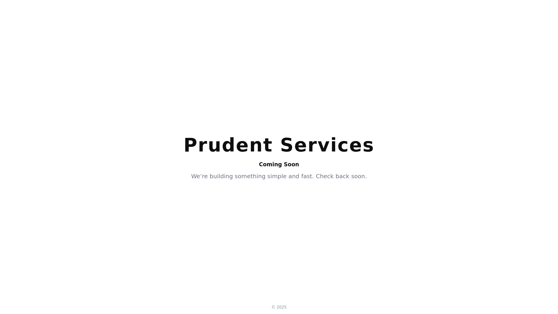 website screenshot of https://prudentservices.ae/