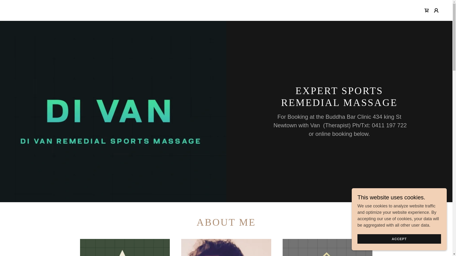 website screenshot of https://divanremedialsportsmassage.com.au/