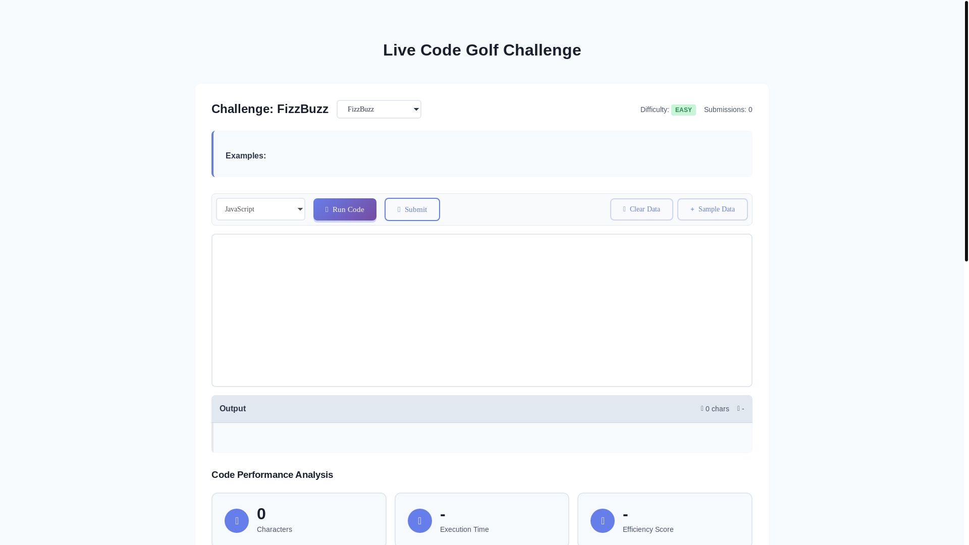website screenshot of https://code-golf.pages.dev/