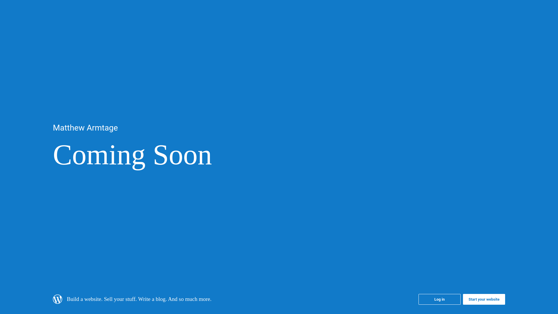 website screenshot of https://matthewarmitage.co.uk/