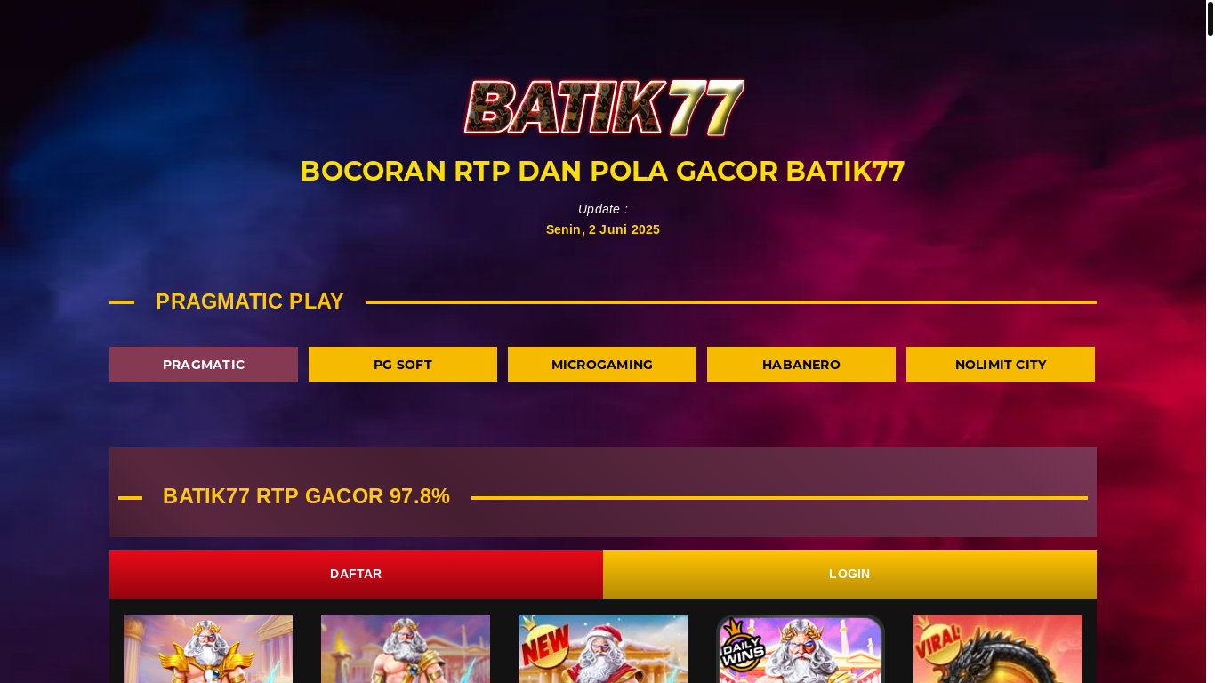 website screenshot of https://rtpbatik77-gacor2.shop/
