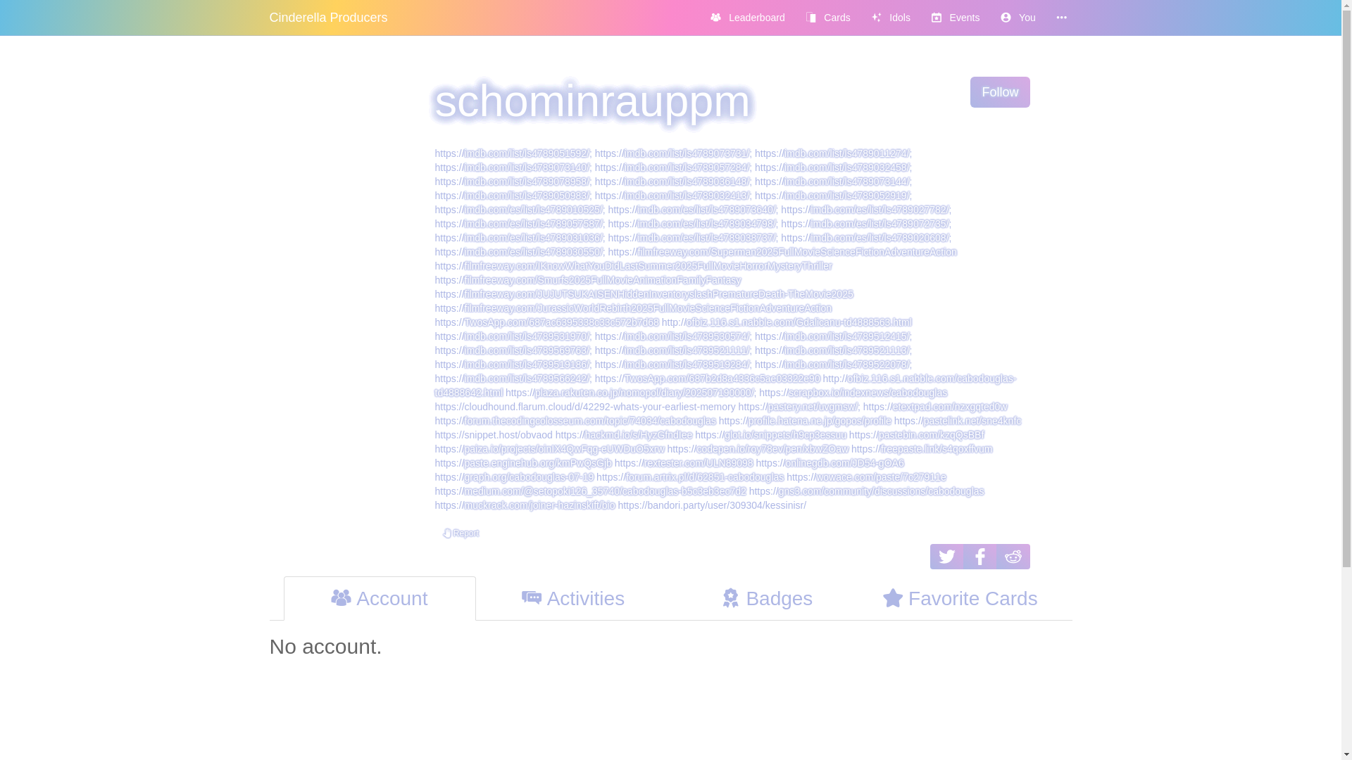 website screenshot of https://cinderella.pro/user/213811/schominrauppm/