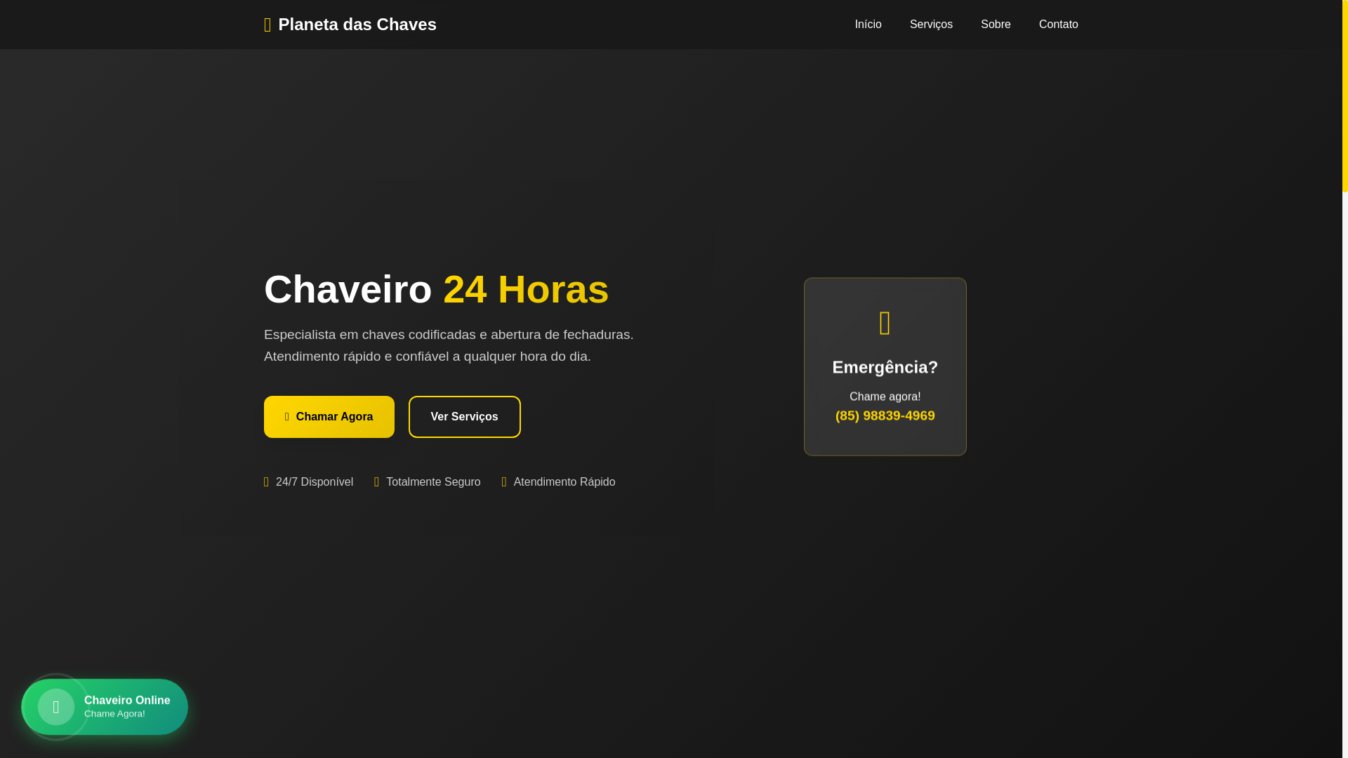 website screenshot of https://planetadaschaves.com/