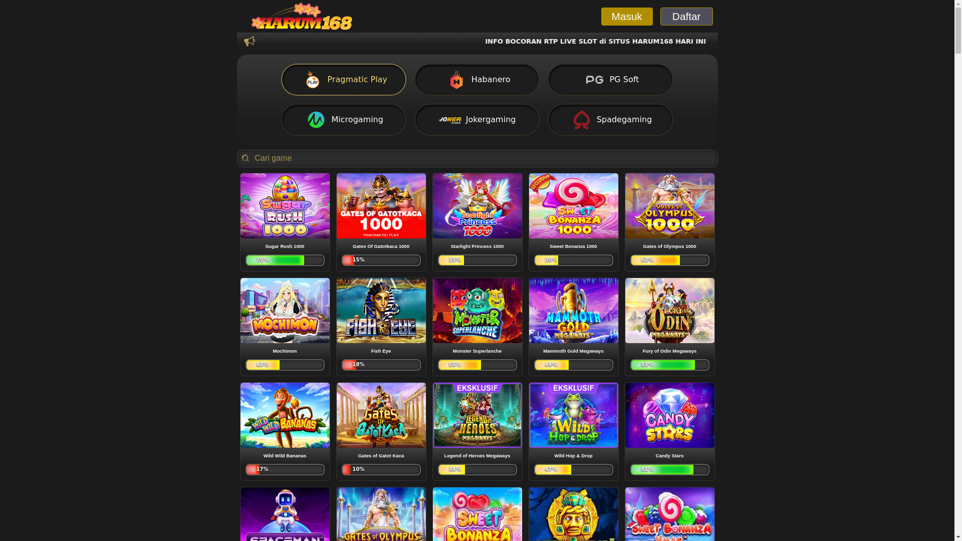 website screenshot of https://rtp1q-harum168.pages.dev/