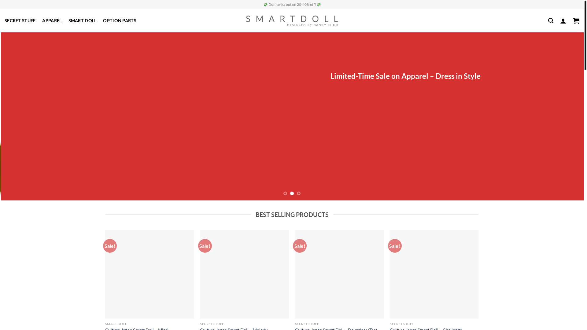 website screenshot of https://www.bysmartdollstore.com/