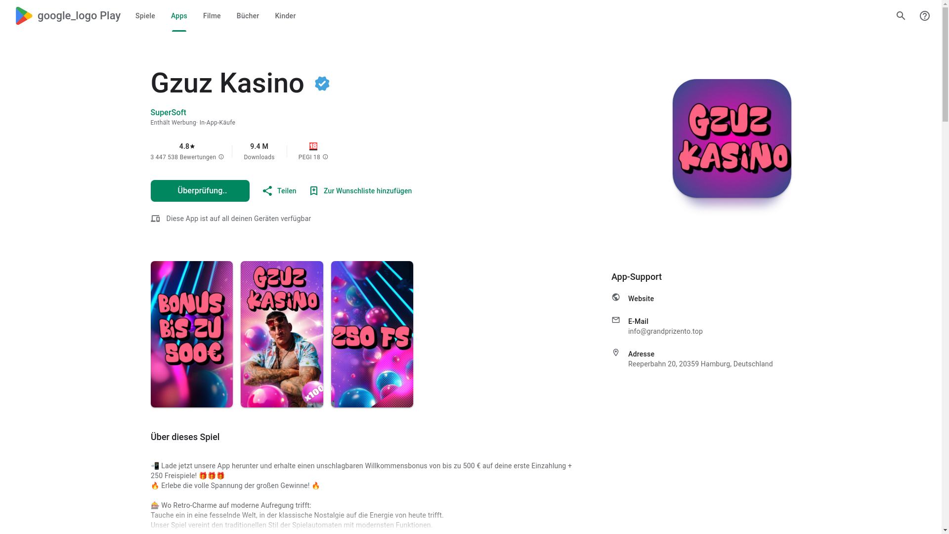 website screenshot of https://grandprizento.top/