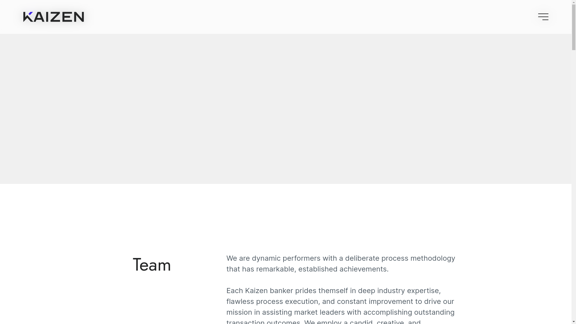 website screenshot of https://www.kaizen-equity.com/team