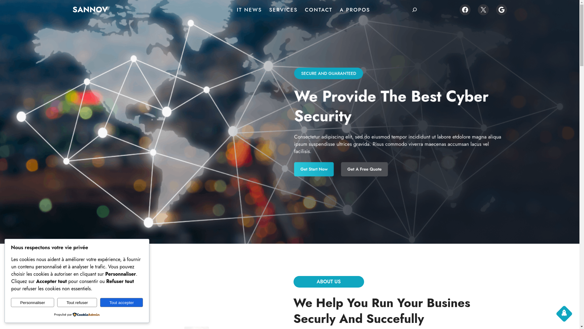 website screenshot of https://sannov.com/