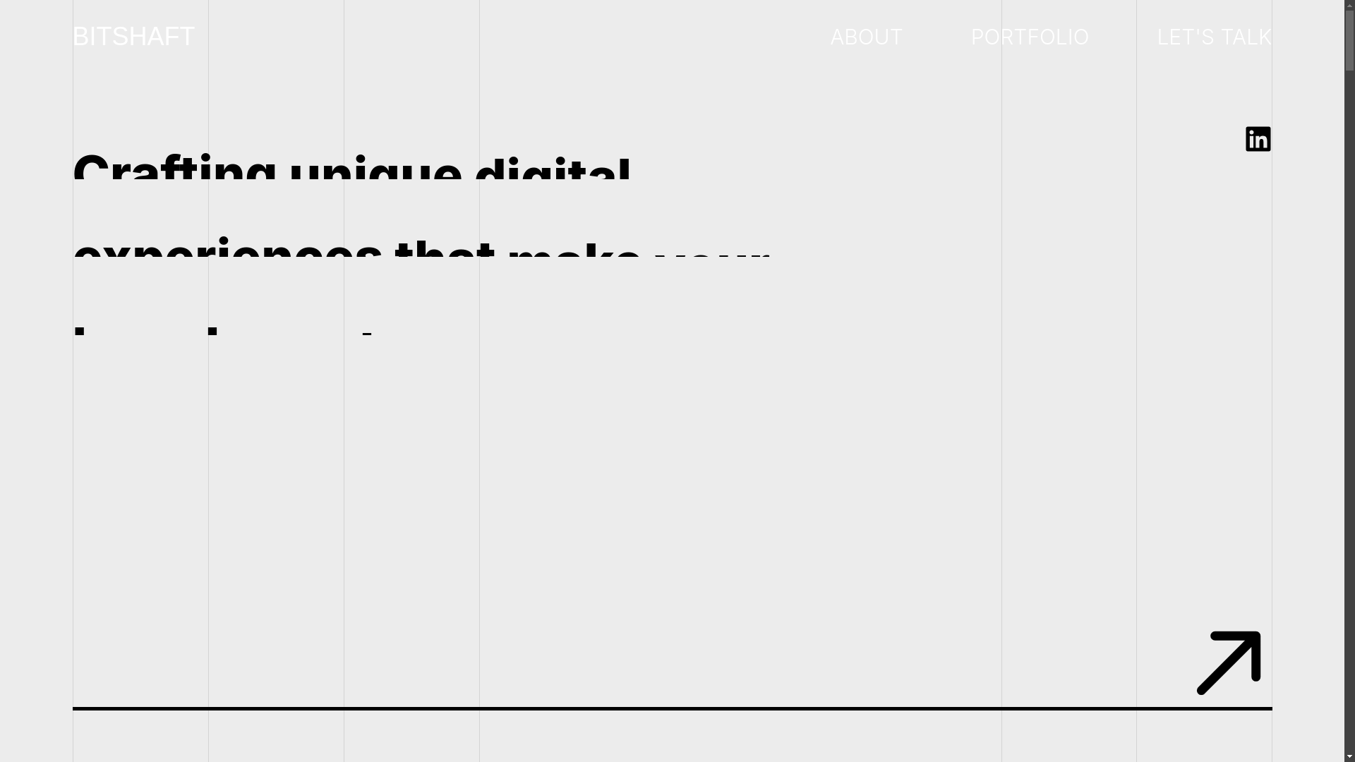 website screenshot of https://bitshaft.pl/