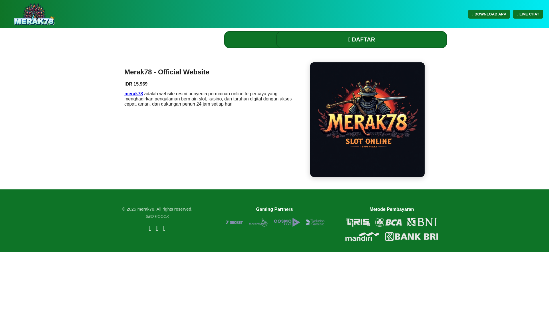 website screenshot of https://merak78.xyz/