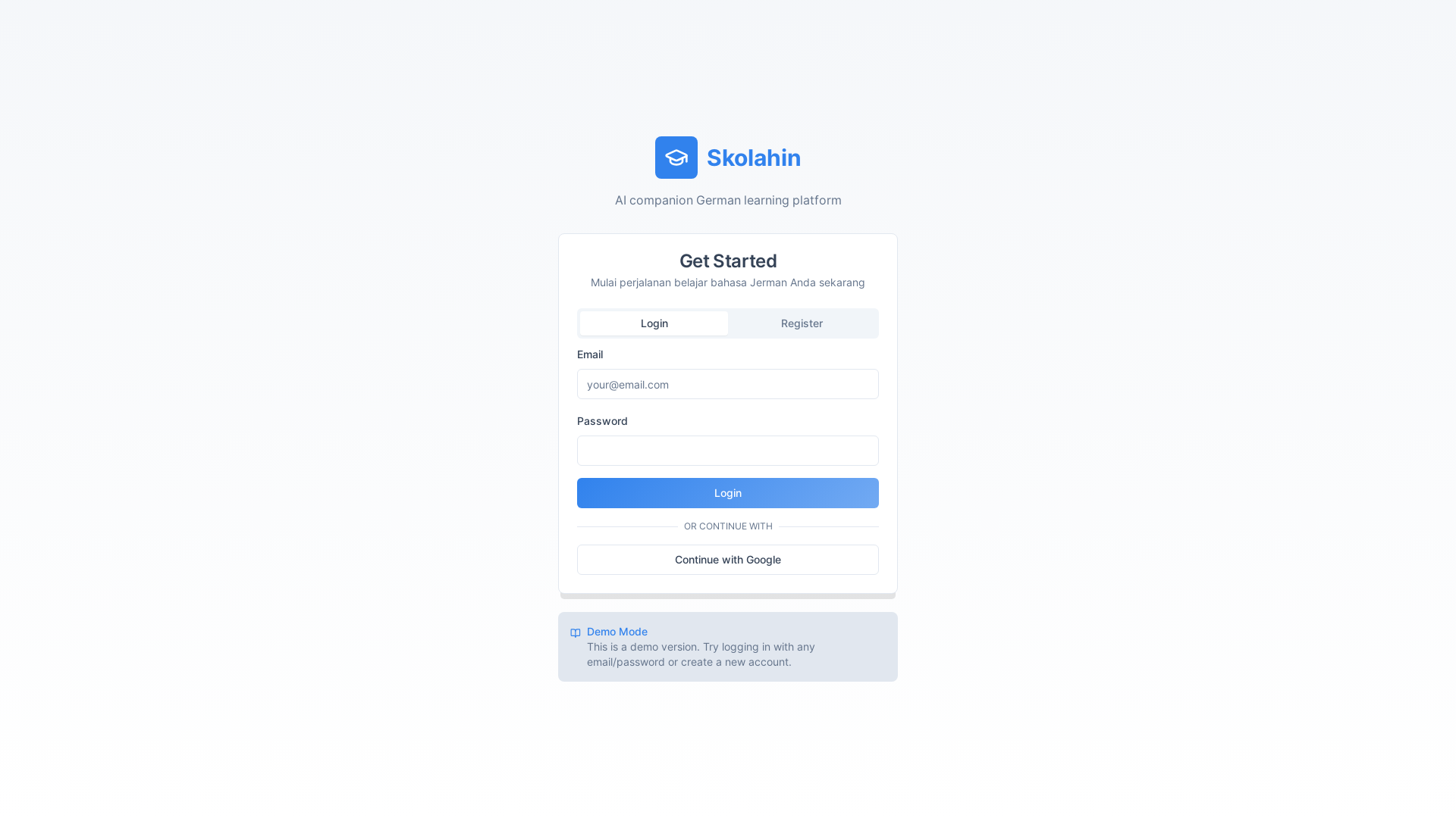 website screenshot of https://skolahin.web.id/