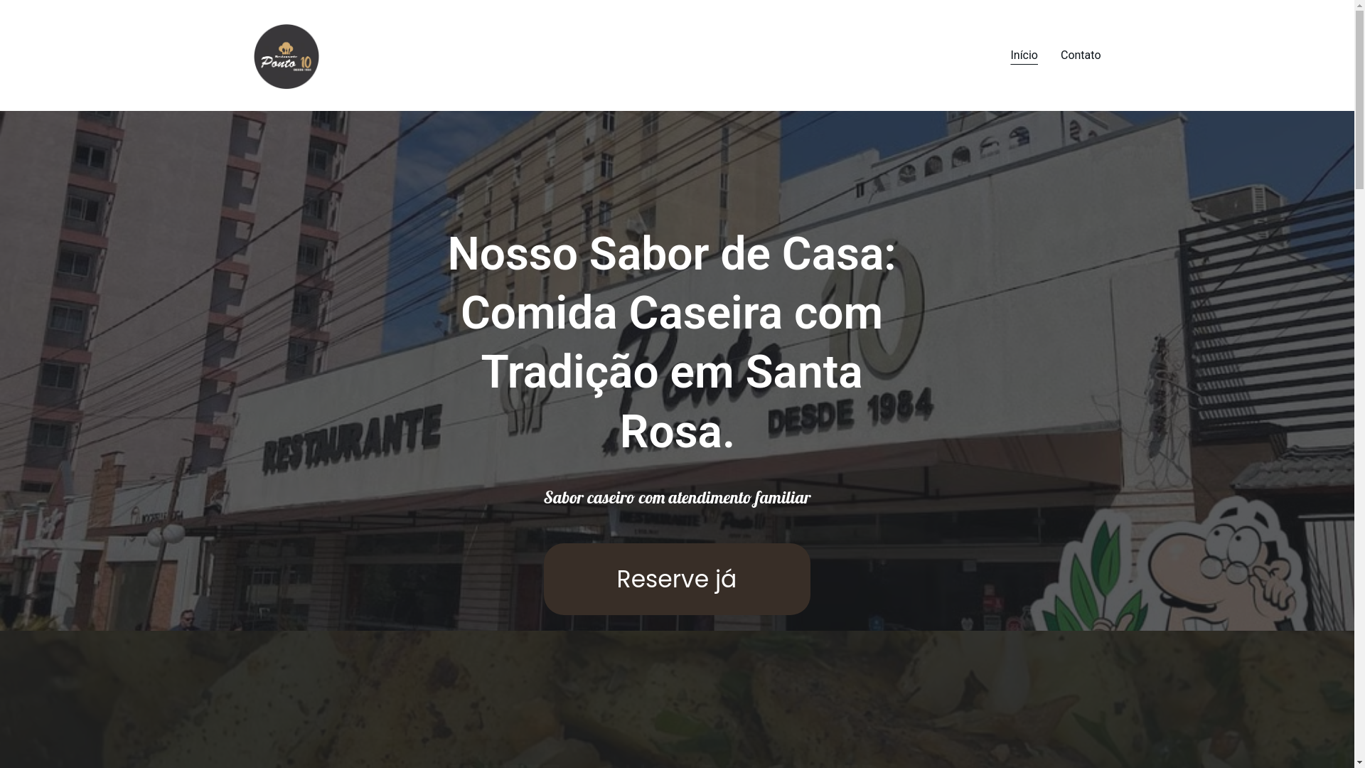 website screenshot of https://restauranteponto10.com.br/