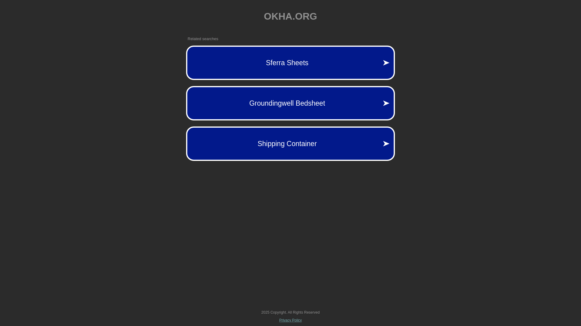 website screenshot of https://okha.org/