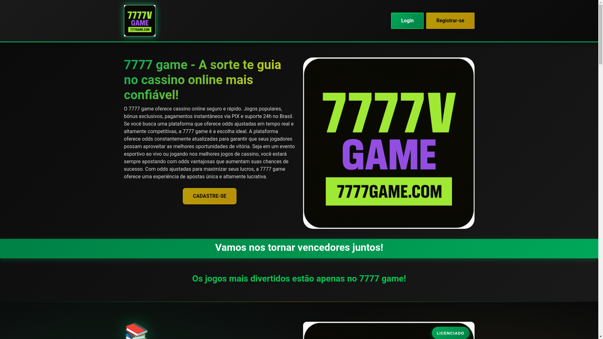 website screenshot of https://m7777game.com/