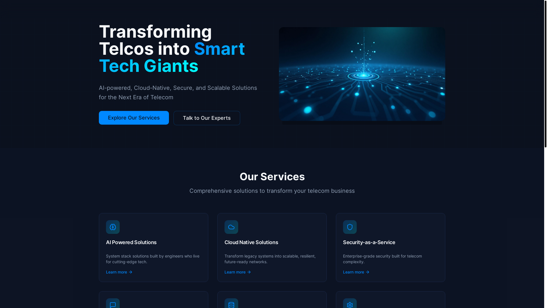 website screenshot of https://proxnet-telco-ignition.pages.dev/