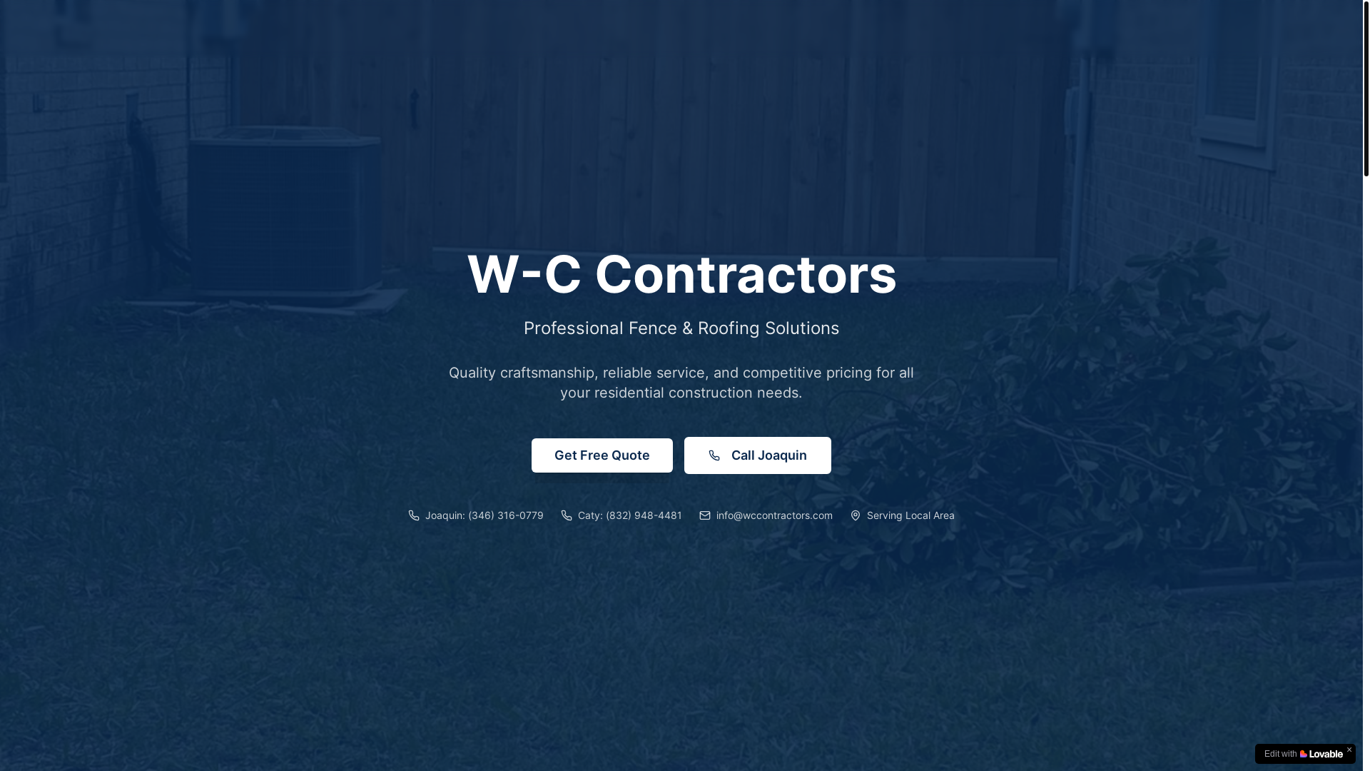 website screenshot of https://wc-contractors.pro/