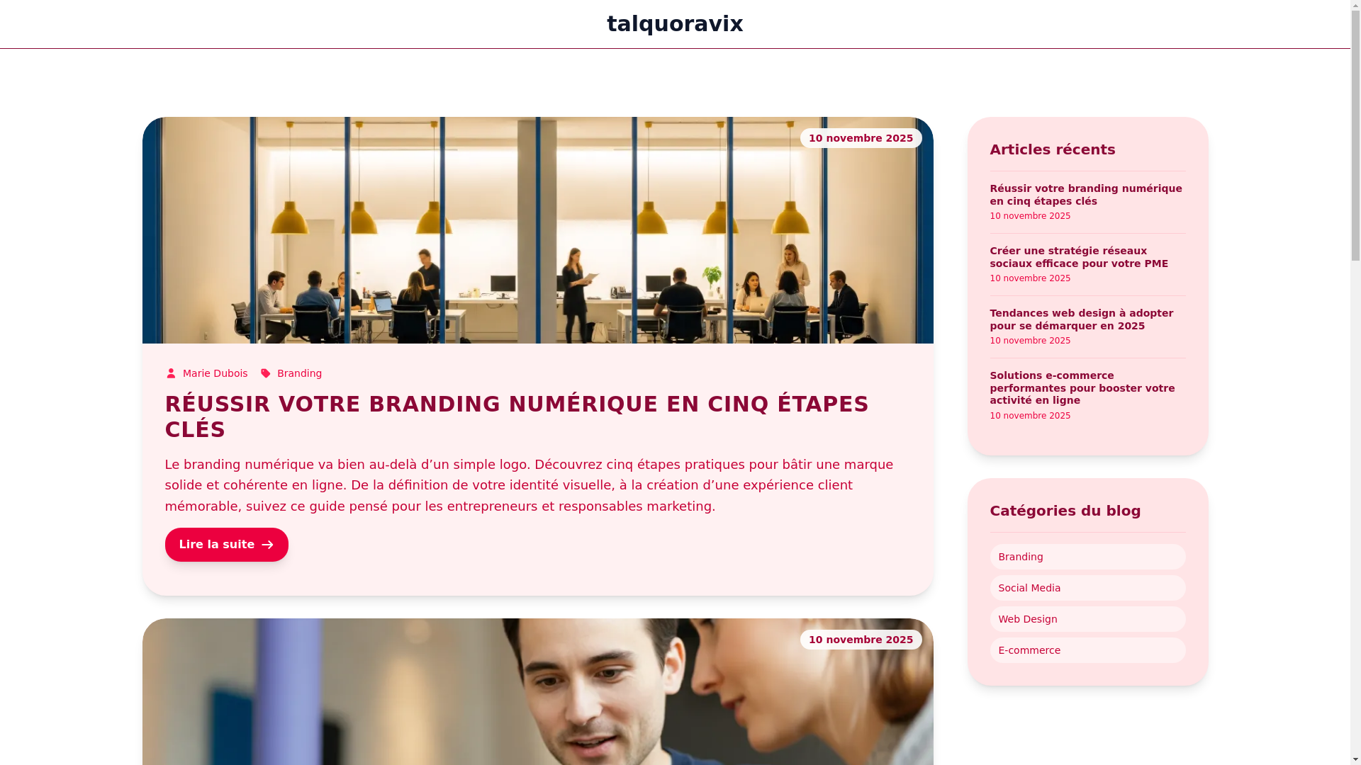 website screenshot of https://talquoravix.com/
