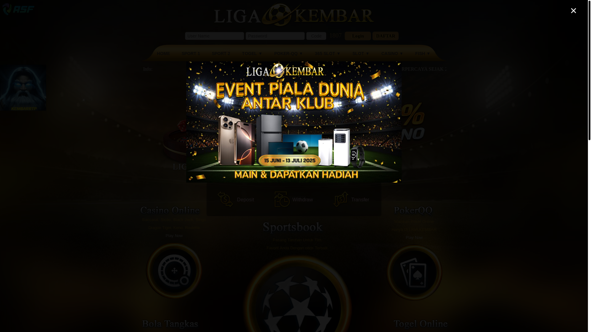 website screenshot of https://ligakembarpro.vip/