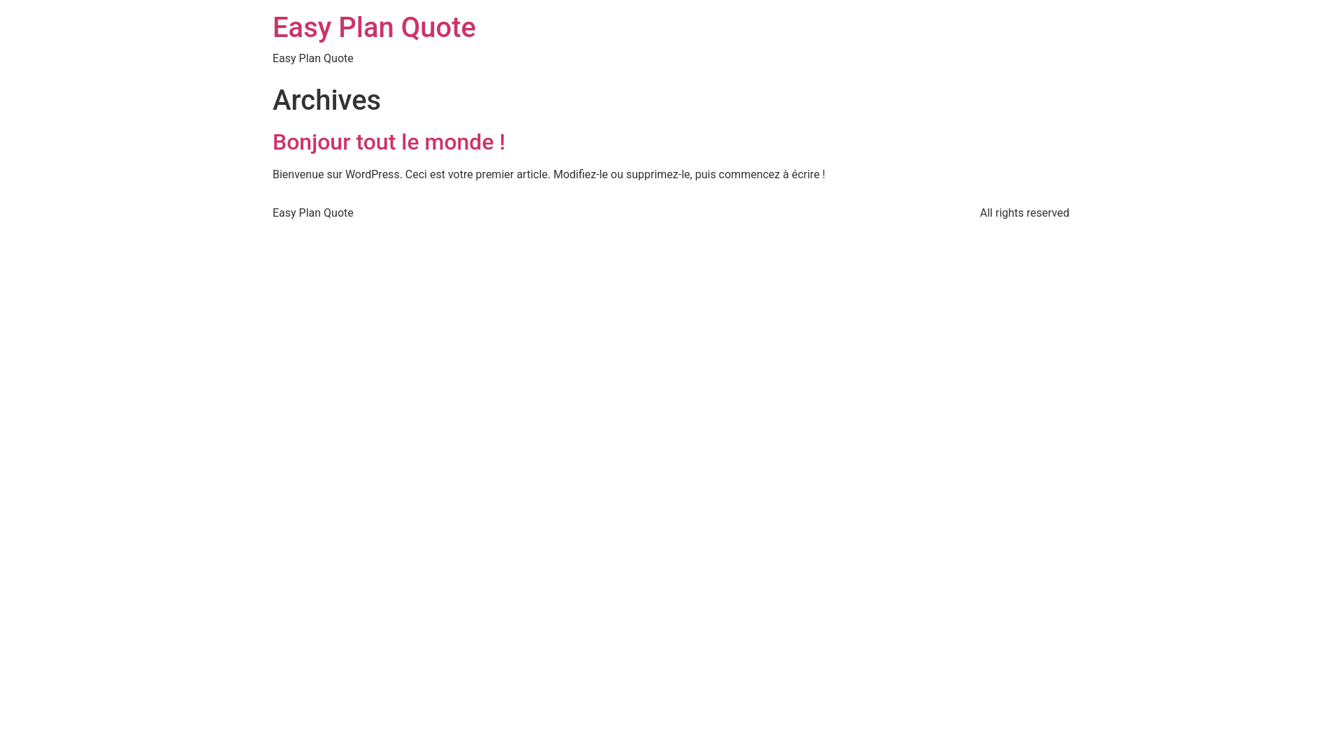 website screenshot of https://easyplanquote.com/