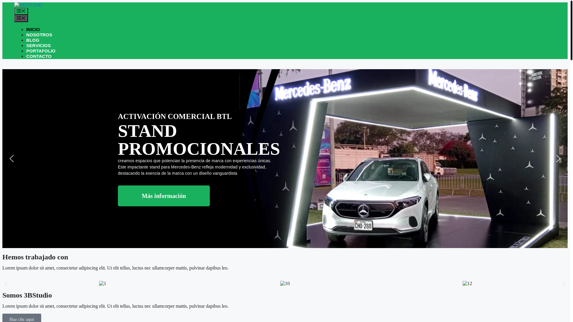 website screenshot of https://3bstudio.pe/
