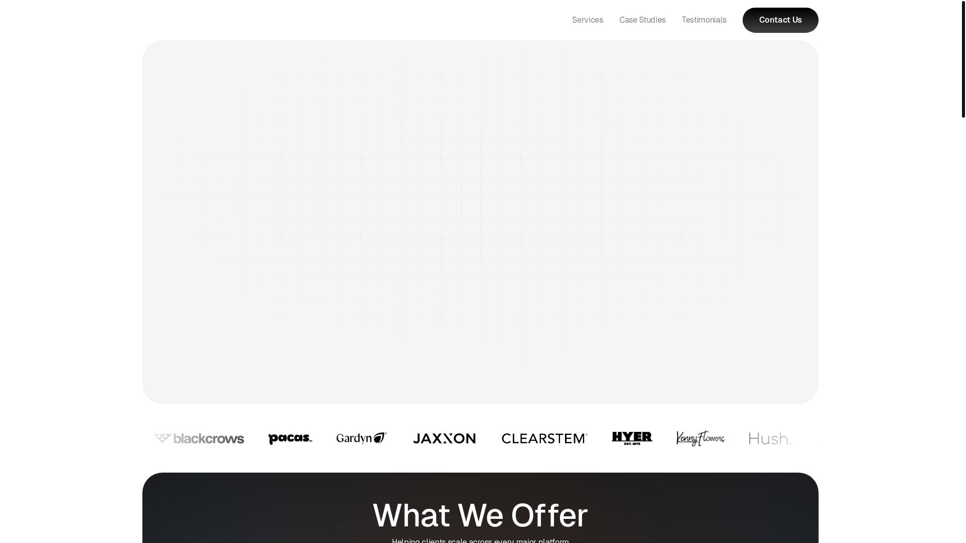 website screenshot of https://trackdreamlabs.com/
